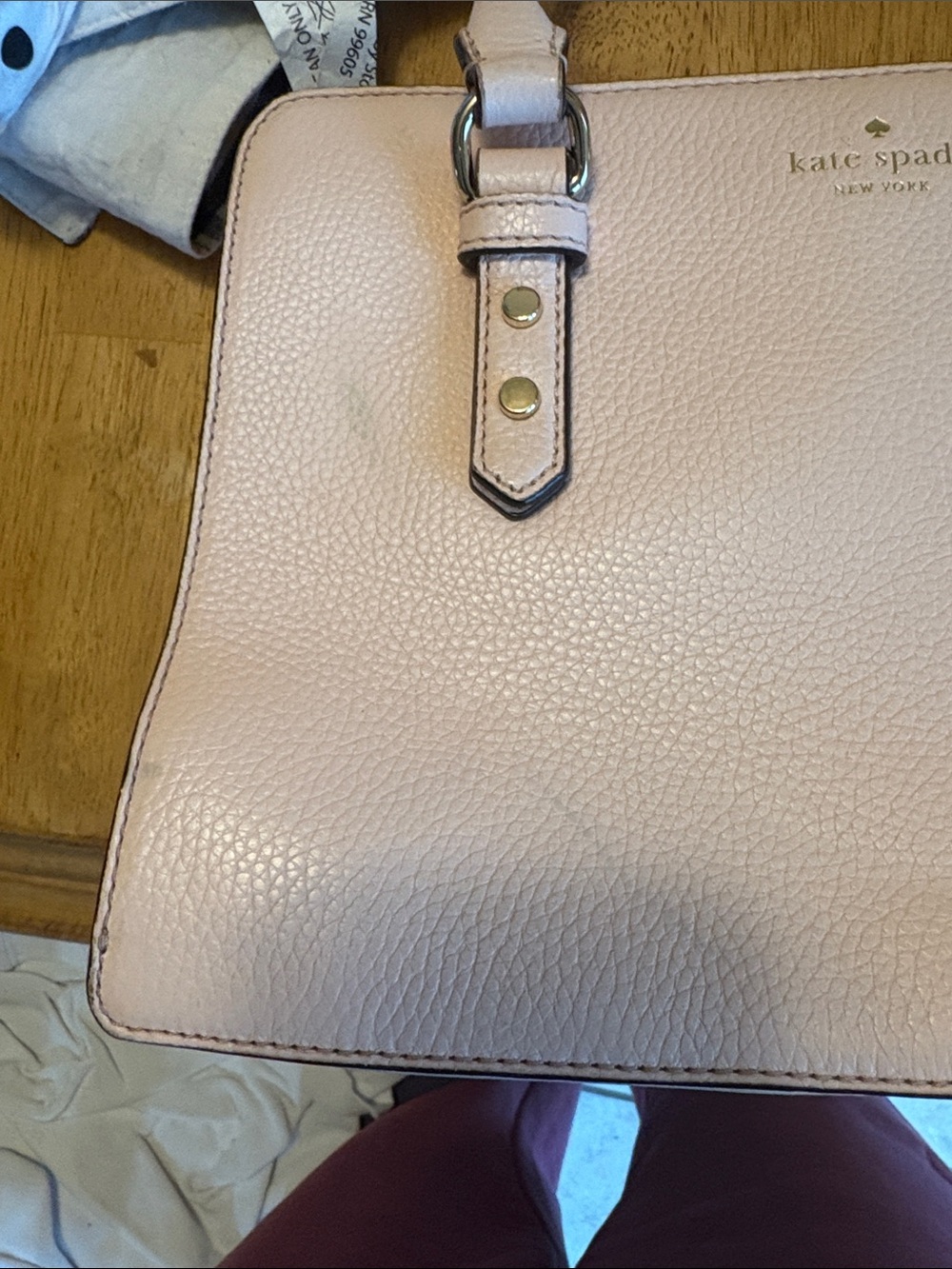 kate spade Blush Pink Pebbled Leather Satchel - Picture 3 of 5